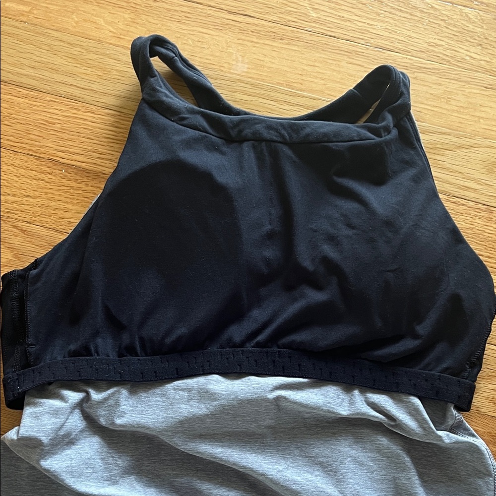 Lucy Heather Gray Tank with Black Trim - Women's Athletic Halter - Picture 7 of 7